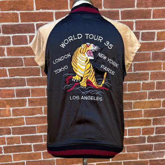 Stussy Other - Stussy Satin Bomber Vest Embroidered Tiger Customized